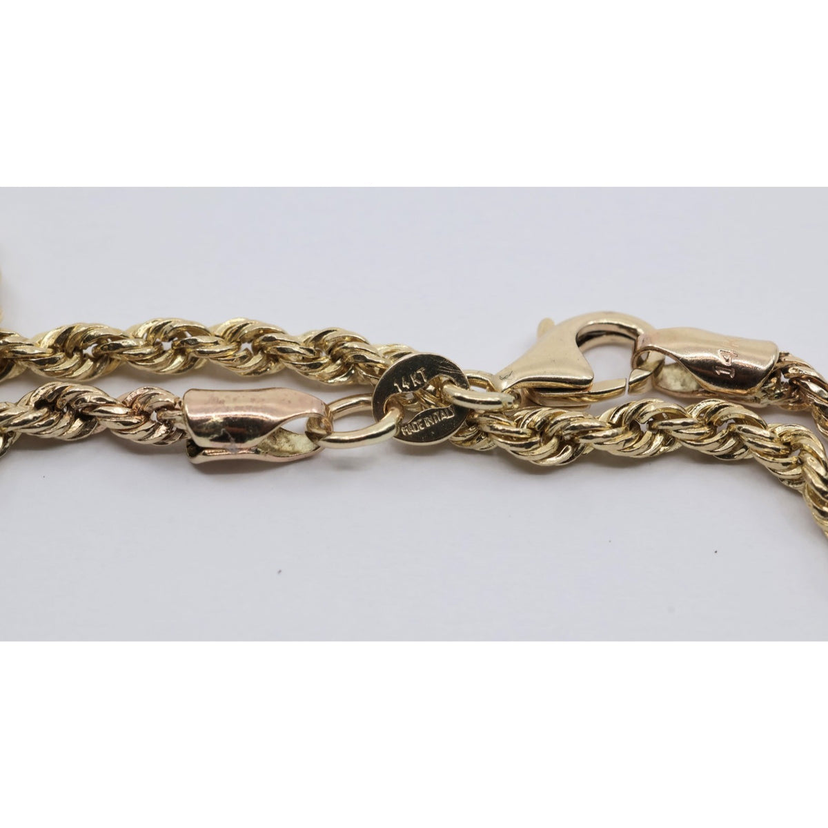 14K Yellow Gold Rope Anklet Bracelet