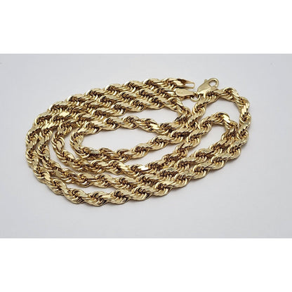 10K Yellow Gold Rope Chain Necklace