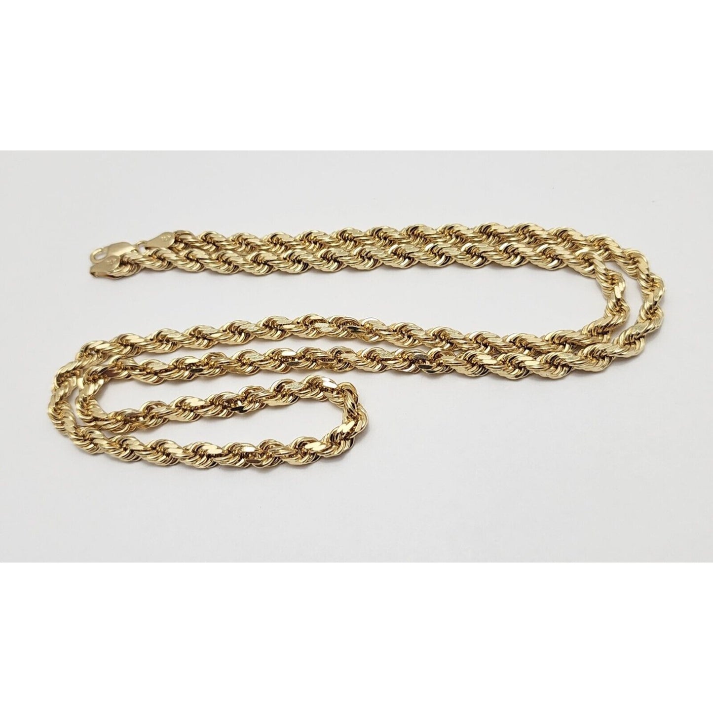 10K Yellow Gold Rope Chain Necklace