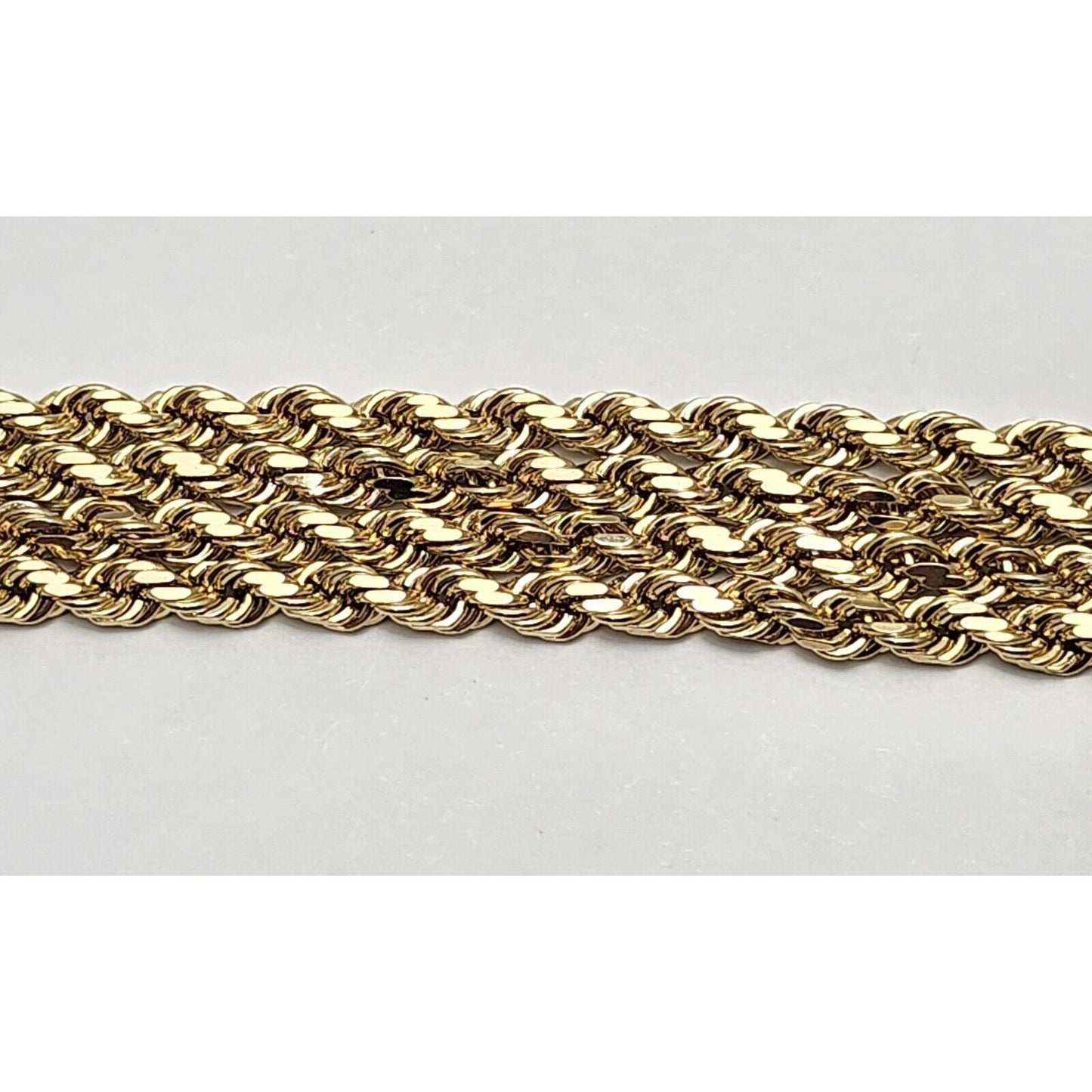 10K Yellow Gold Rope Chain Necklace