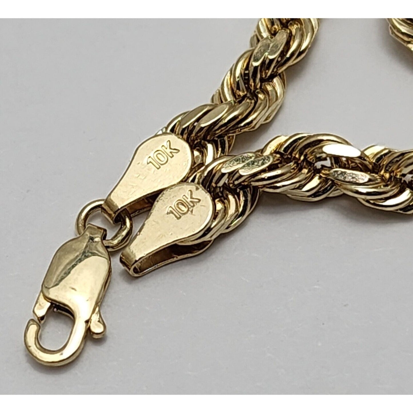 10K Yellow Gold Rope Chain Necklace