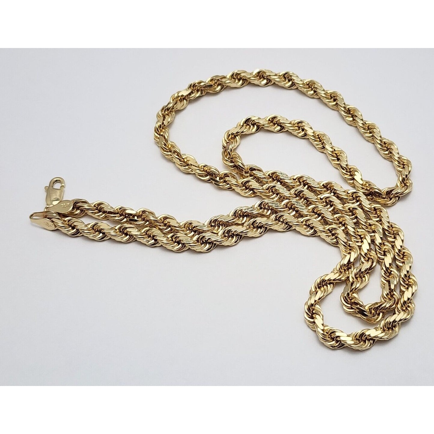 10K Yellow Gold Rope Chain Necklace