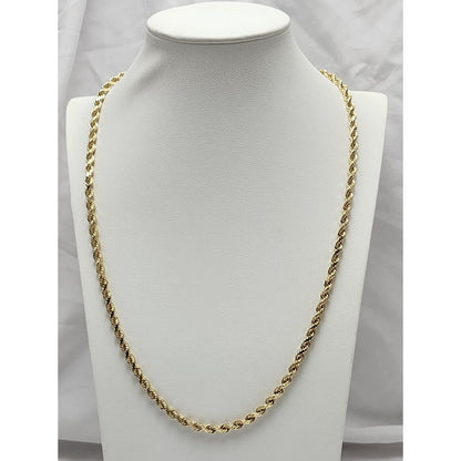 10K Yellow Gold Rope Chain Necklace