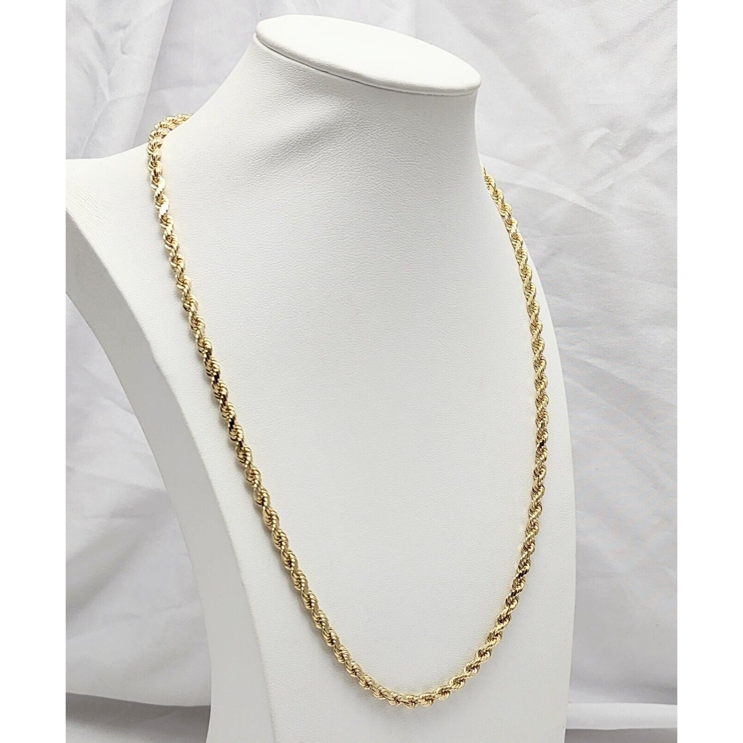 10K Yellow Gold Rope Chain Necklace