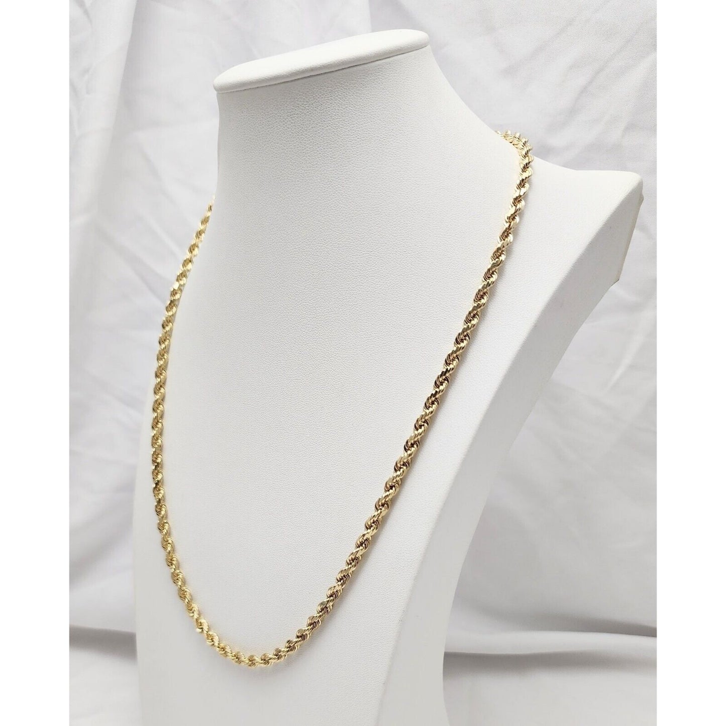 10K Yellow Gold Rope Chain Necklace