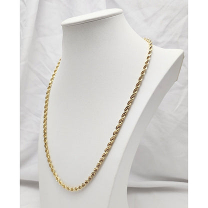 10K Yellow Gold Rope Chain Necklace