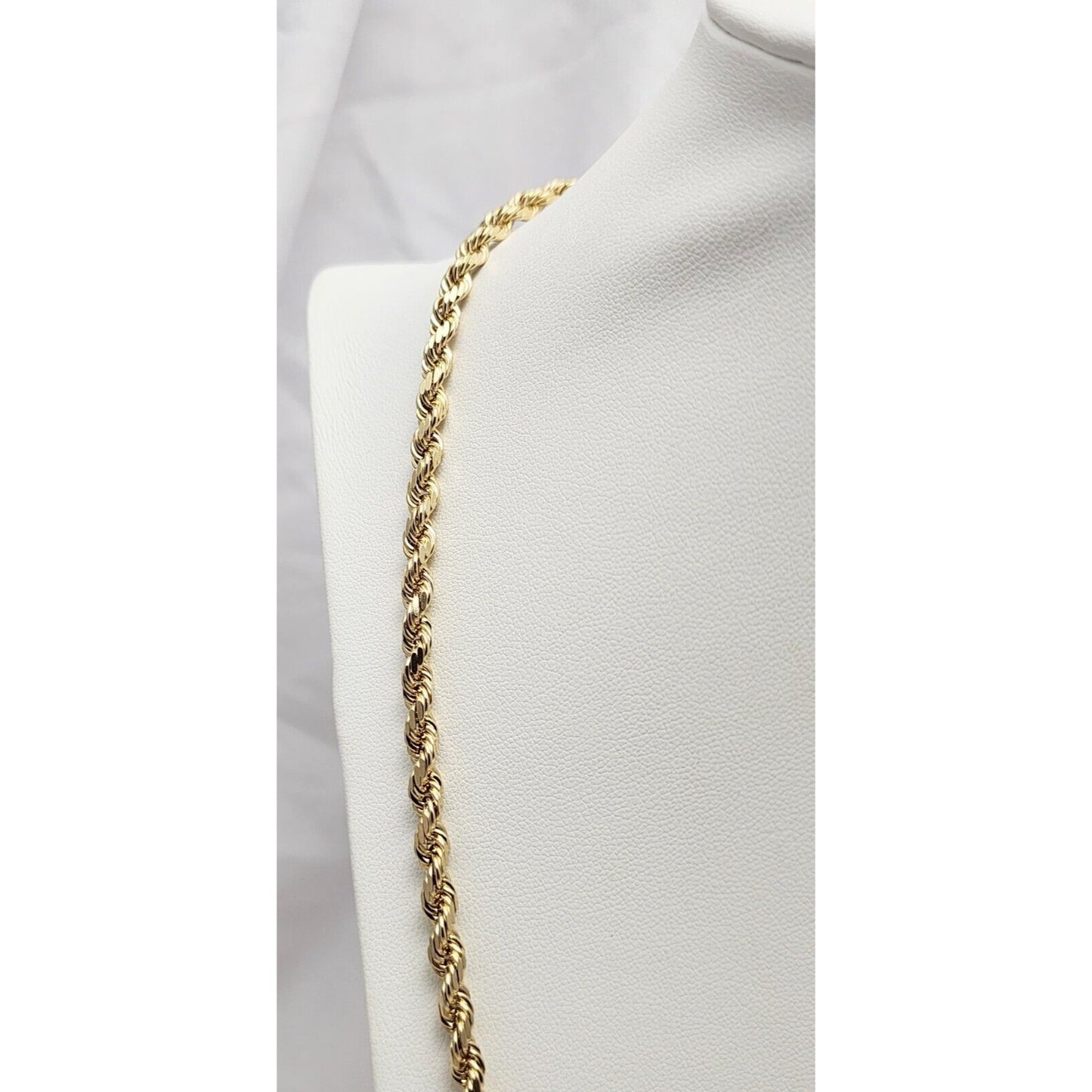 10K Yellow Gold Rope Chain Necklace