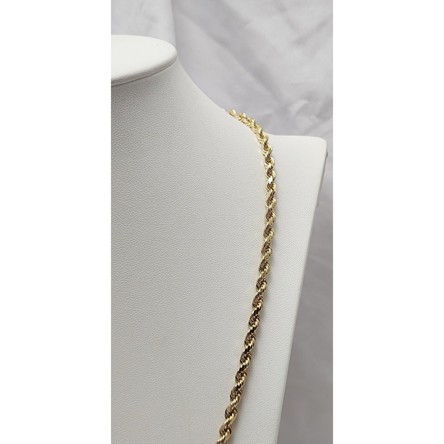 10K Yellow Gold Rope Chain Necklace