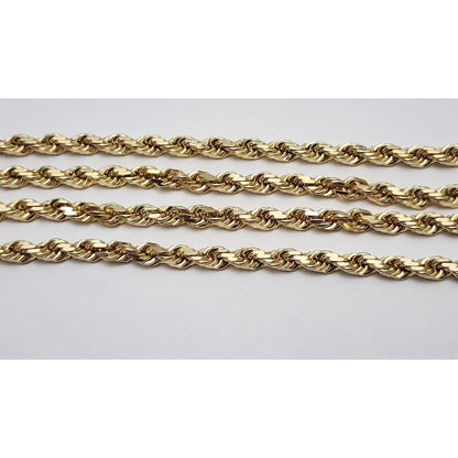 10K Yellow Gold Rope Chain Necklace