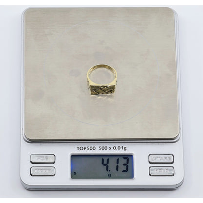 10K Yellow Gold Nugget Ring