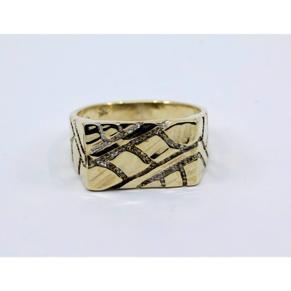 10K Yellow Gold Nugget Ring