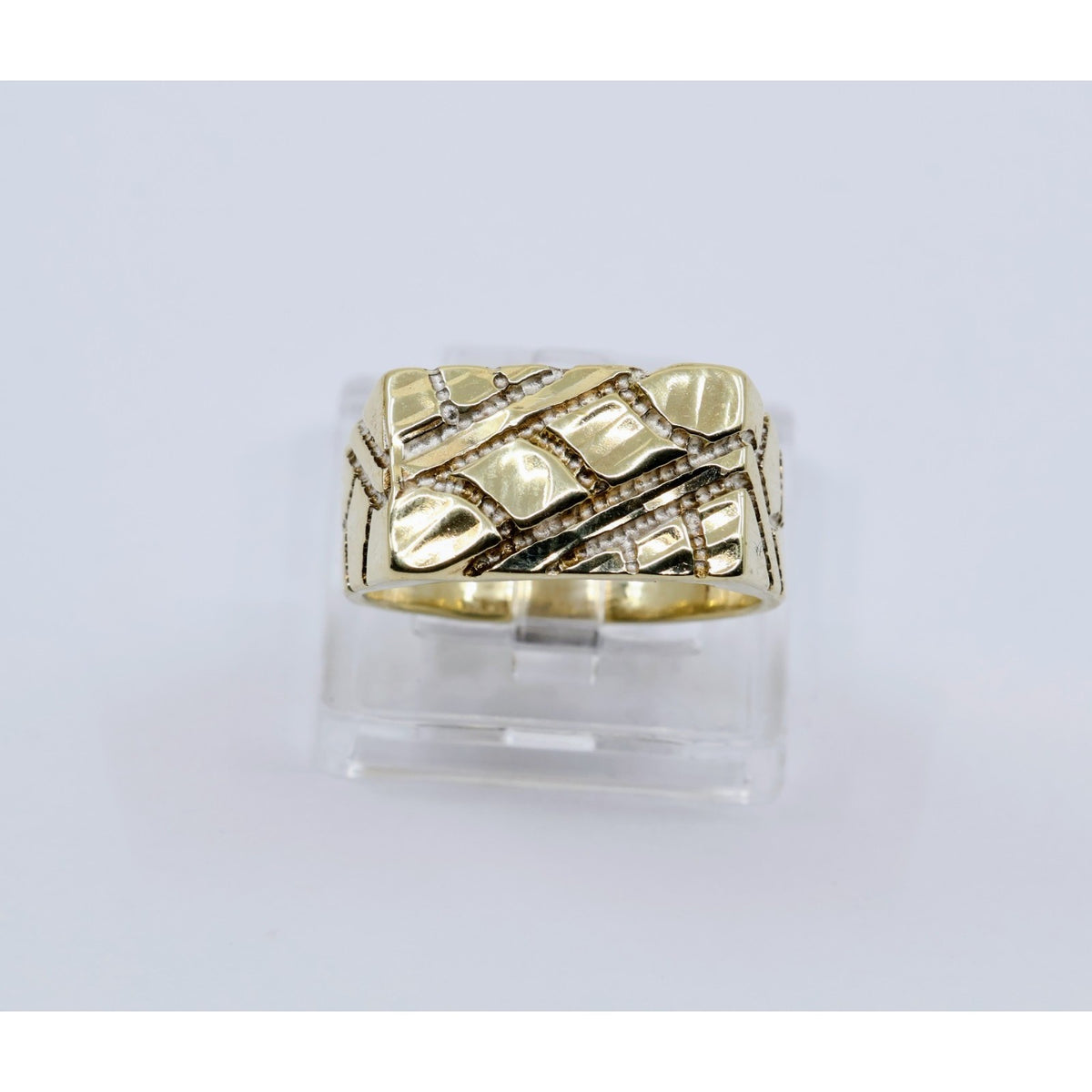 10K Yellow Gold Nugget Ring