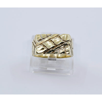 10K Yellow Gold Nugget Ring