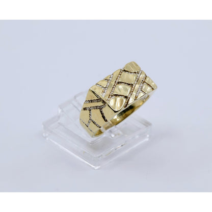 10K Yellow Gold Nugget Ring