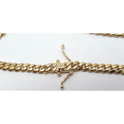 14K Yellow Gold Cuban Link Chain Necklace