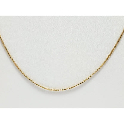 14K Yellow Gold Box Link Chain Necklace