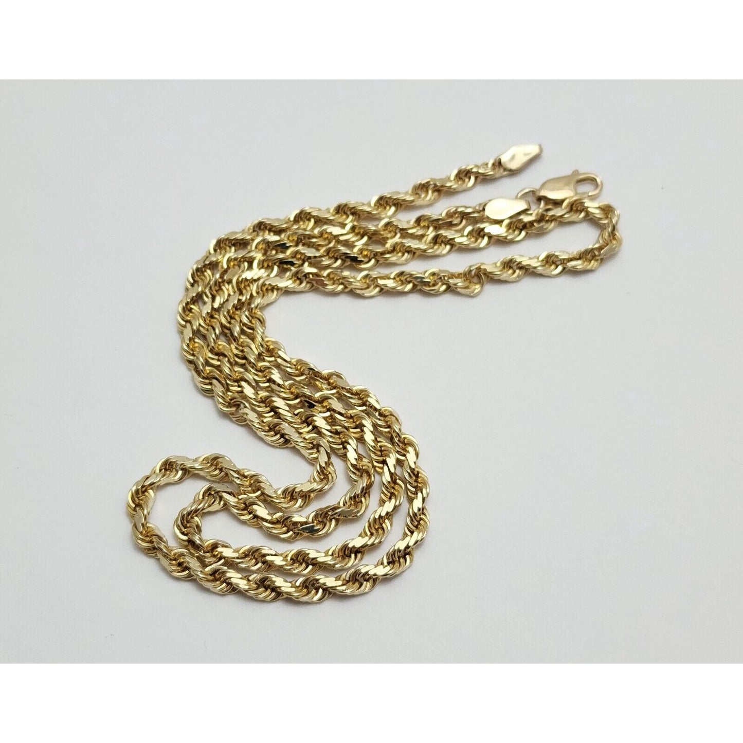 14K Yellow Gold Rope Chain Necklace