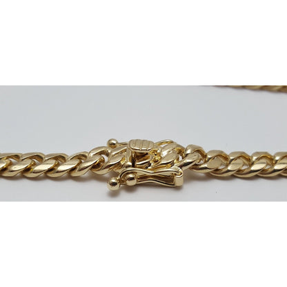 14K Yellow Gold Cuban Link Chain Necklace