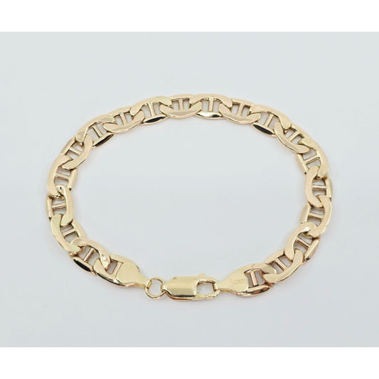 10K Yellow Gold Mariner Link Chain Bracelet