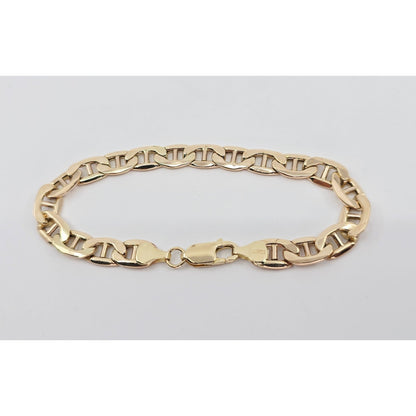 10K Yellow Gold Mariner Link Chain Bracelet