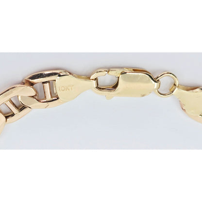 10K Yellow Gold Mariner Link Chain Bracelet