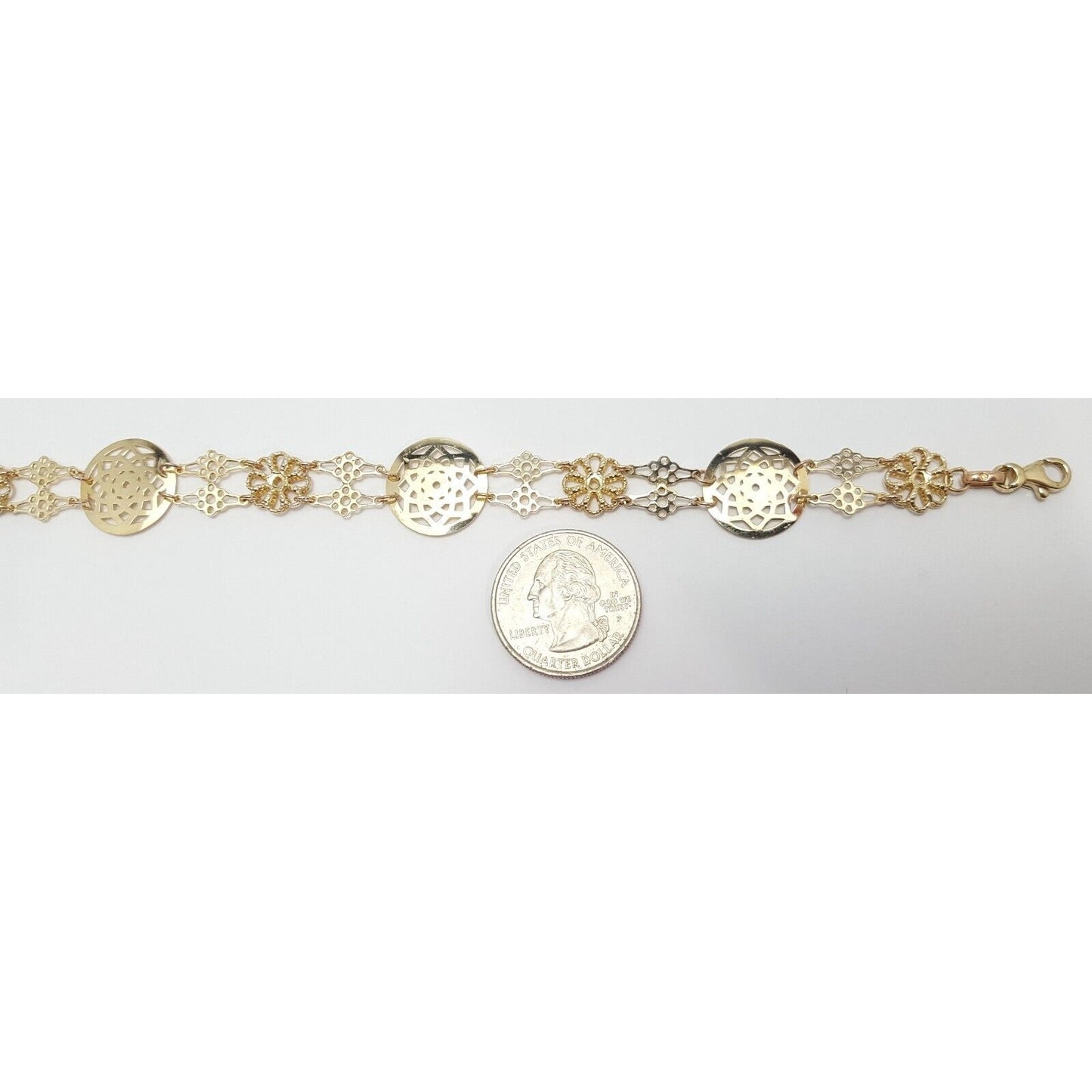 14K Yellow Gold Middle Eastern Style Link Bracelet