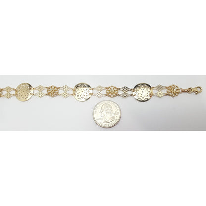 14K Yellow Gold Middle Eastern Style Link Bracelet