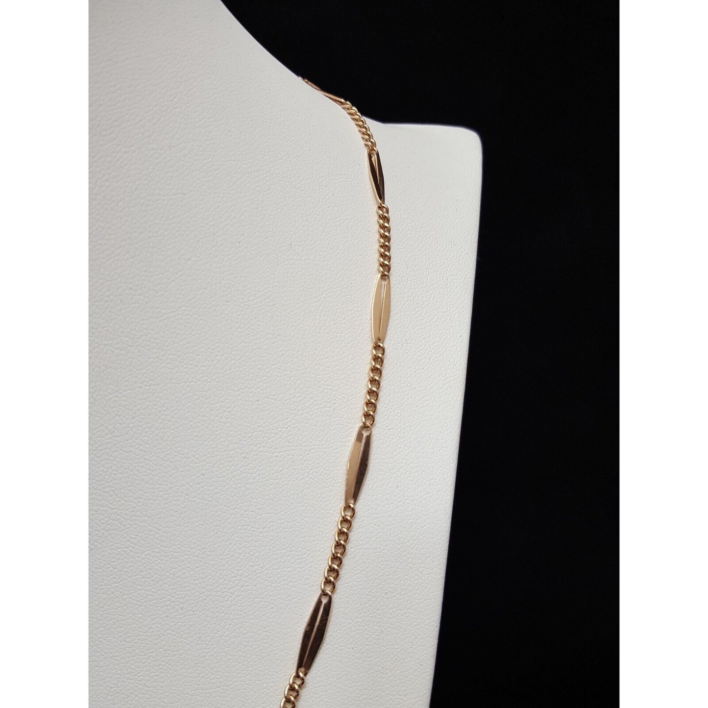 Vintage 14K Rose Gold Link Chain Necklace