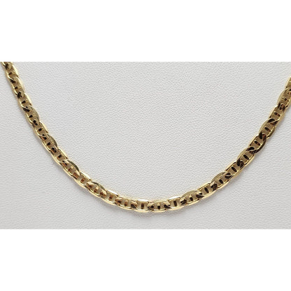 14K Yellow Gold Mariner Link Chain Necklace