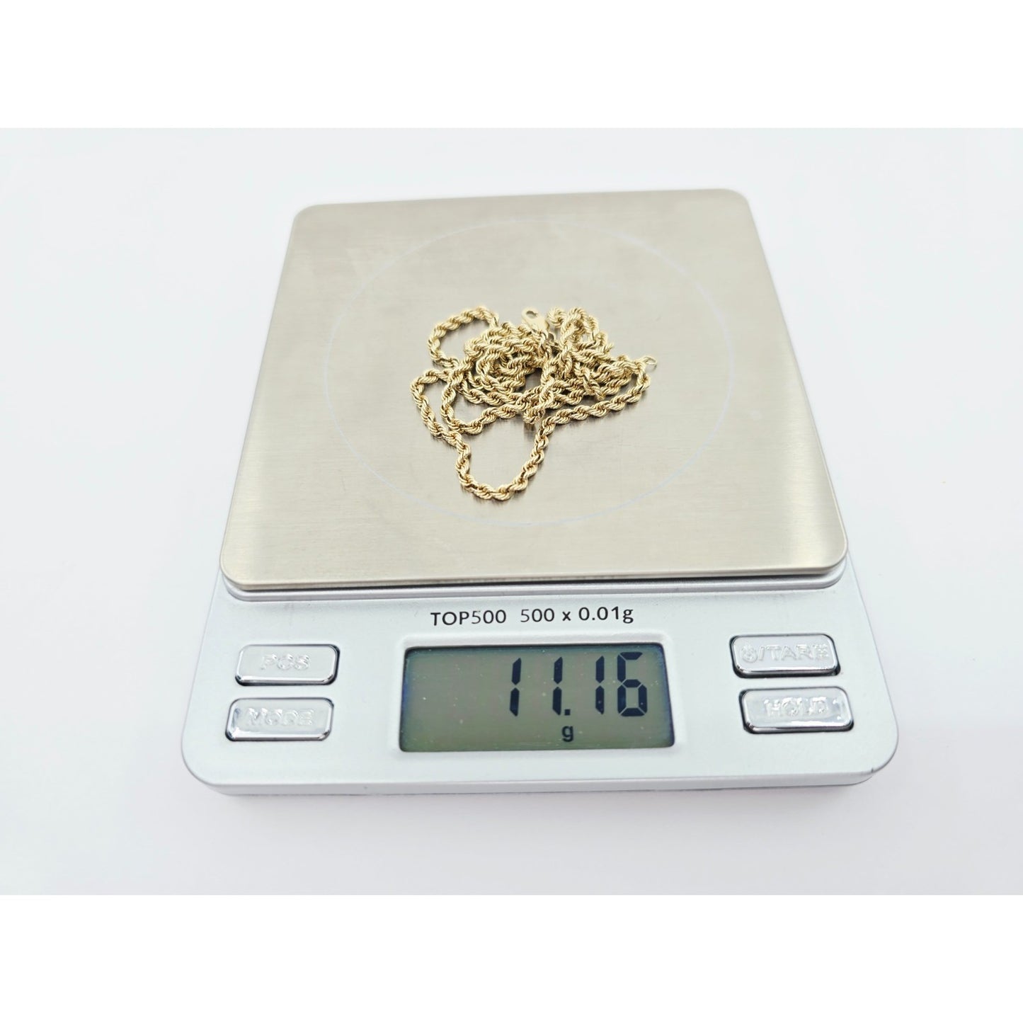 14K Yellow Gold Rope Chain Necklace