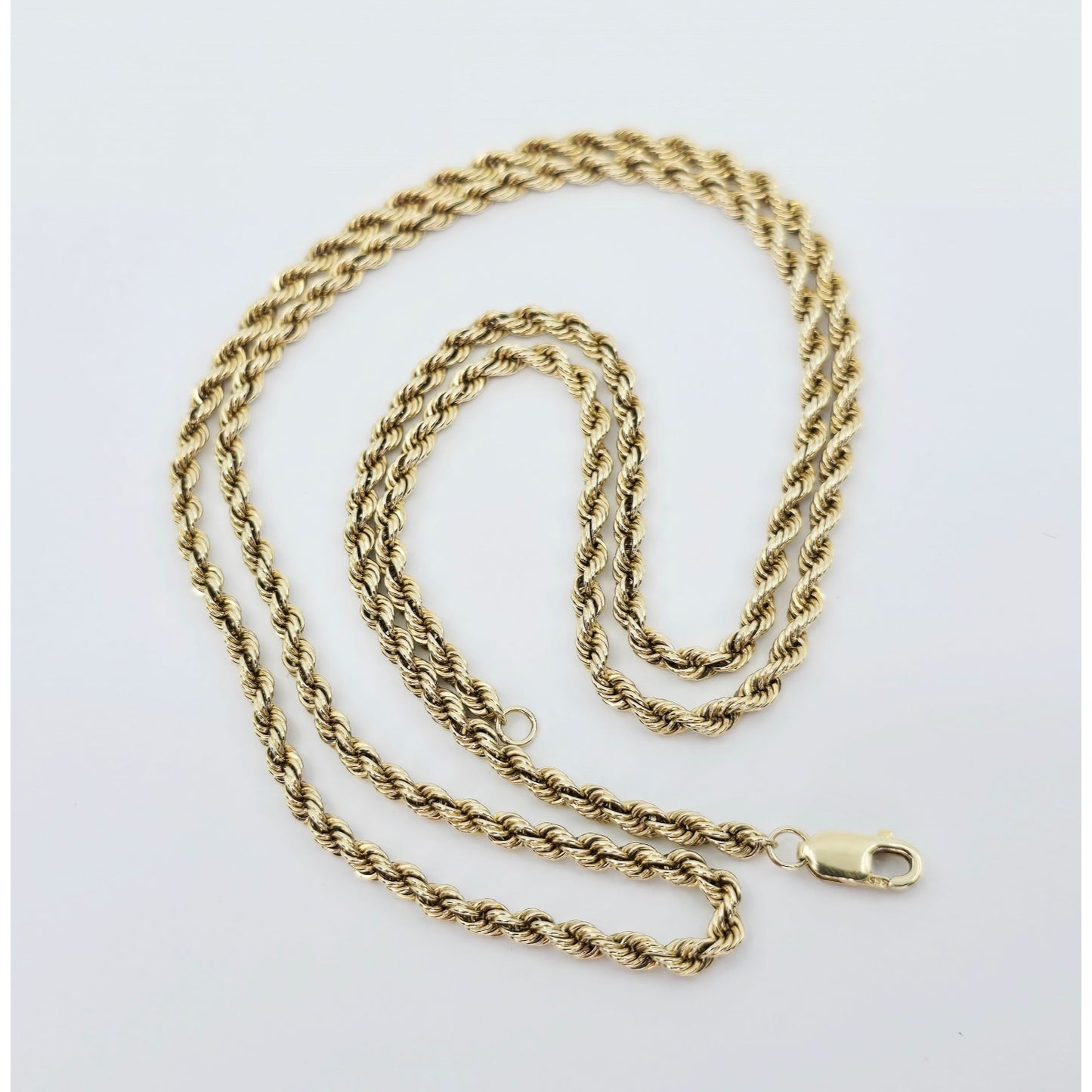 14K Yellow Gold Rope Chain Necklace