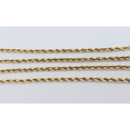 14K Yellow Gold Rope Chain Necklace