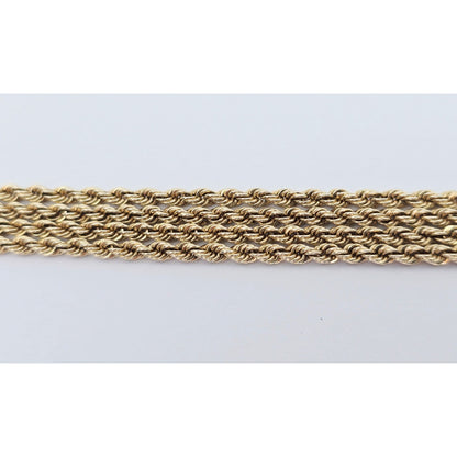 14K Yellow Gold Rope Chain Necklace