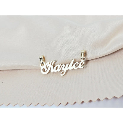 14K Yellow Gold Name Initial "Kaylee" Charm Pendant