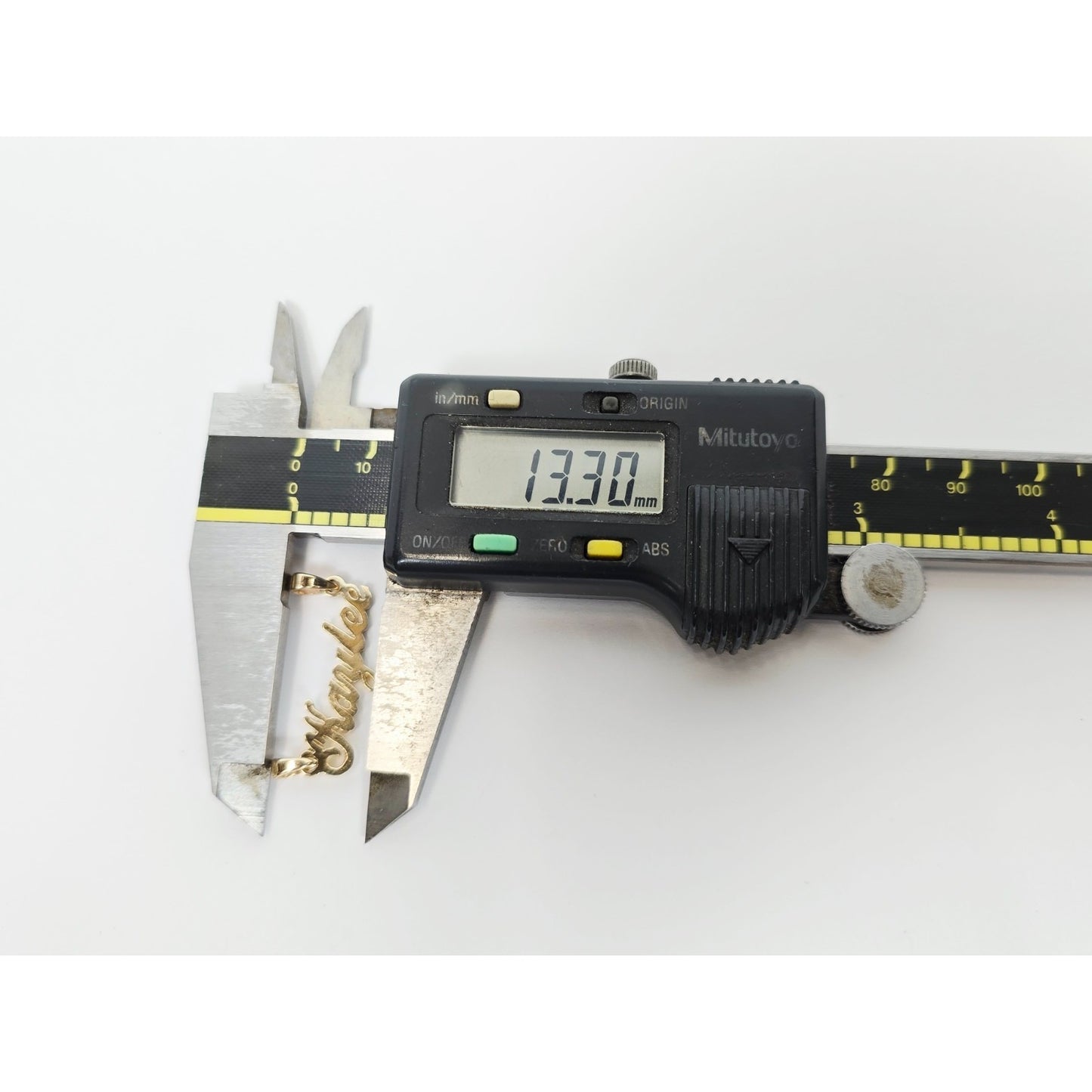 14K Yellow Gold Name Initial "Kaylee" Charm Pendant