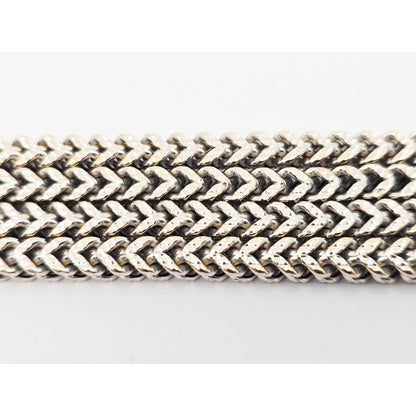 10K White Gold  Franco Link Chain Necklace