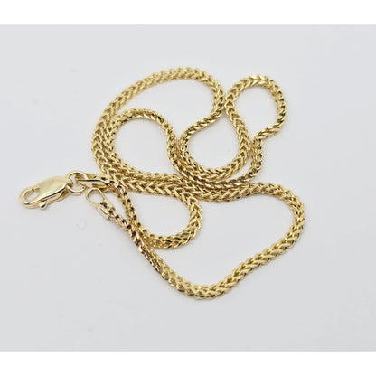 14K Yellow Gold Franco Link Anklet Bracelet