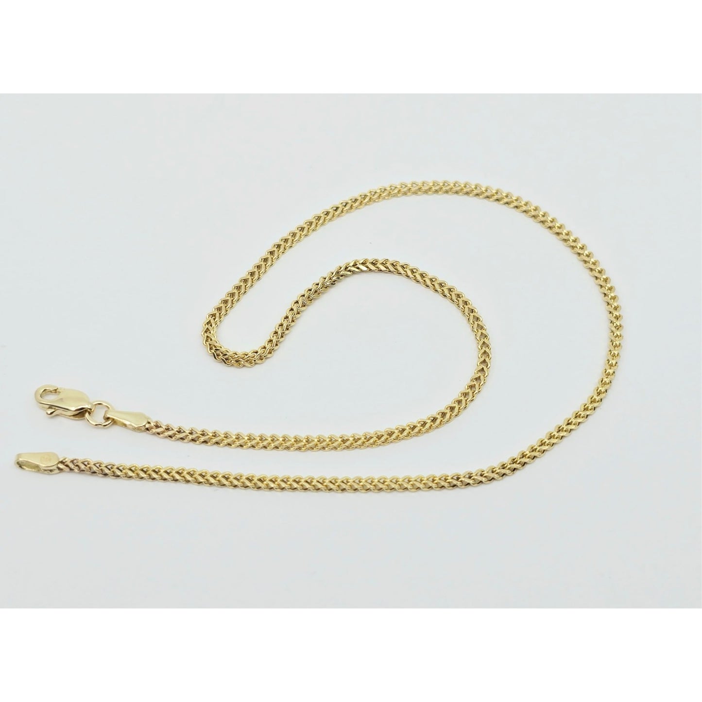 14K Yellow Gold Franco Link Anklet Bracelet