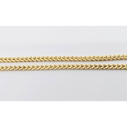 14K Yellow Gold Franco Link Anklet Bracelet