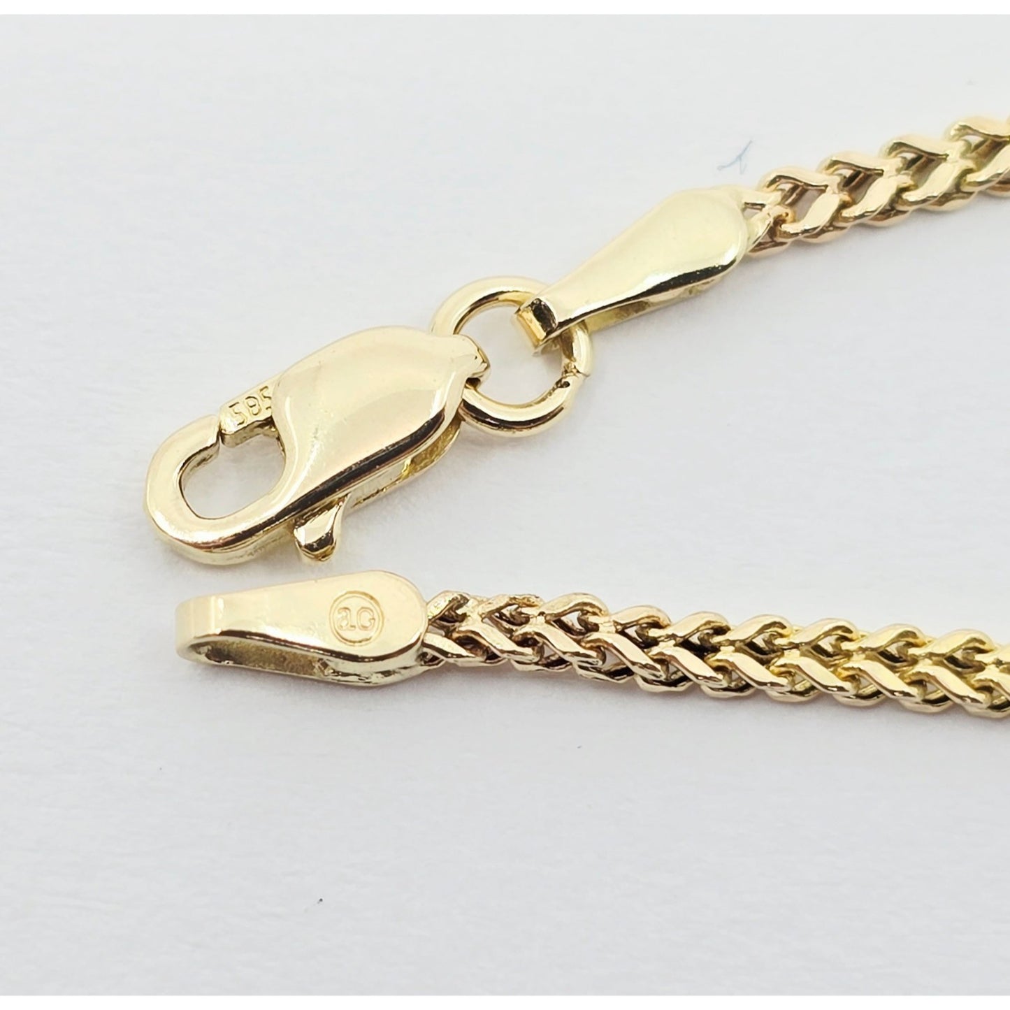 14K Yellow Gold Franco Link Anklet Bracelet