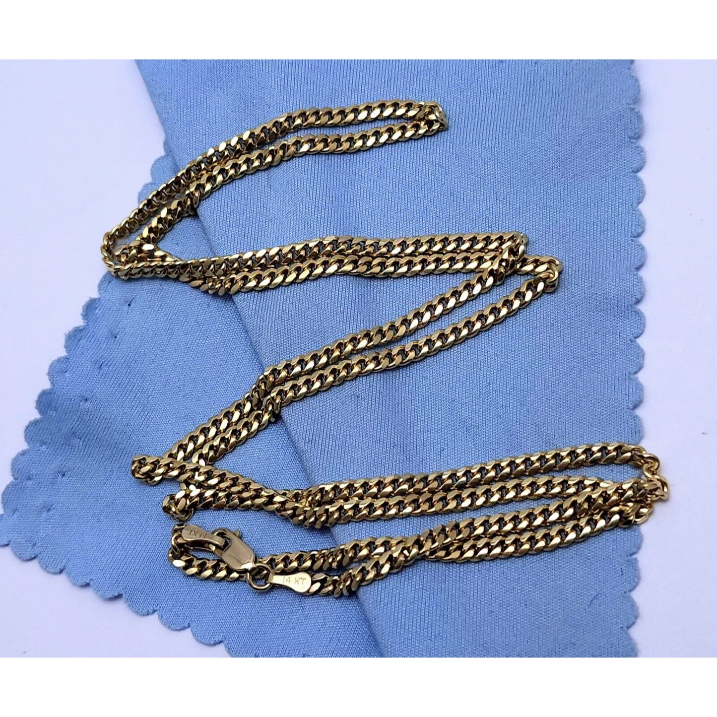 14K Yellow Gold Cuban Link Chain Necklace