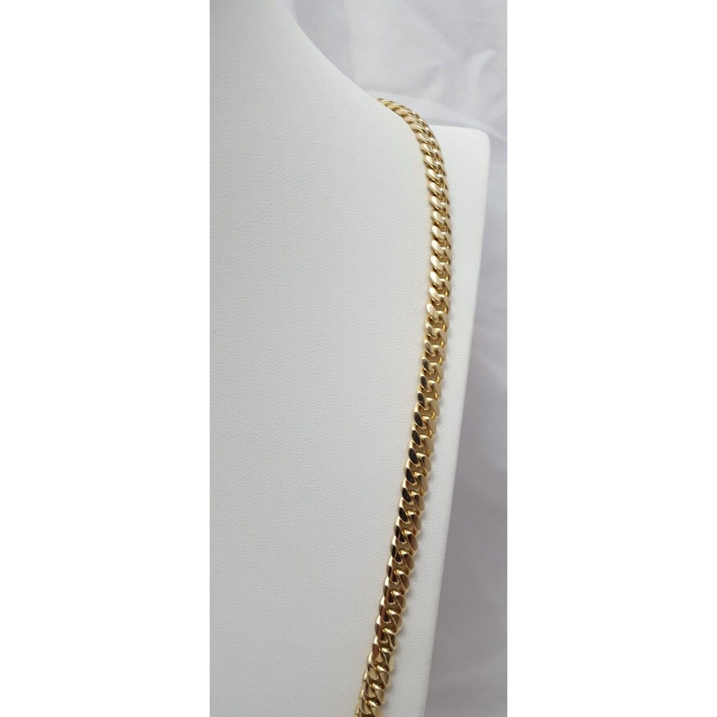 14K Yellow Gold Cuban Link Chain Necklace