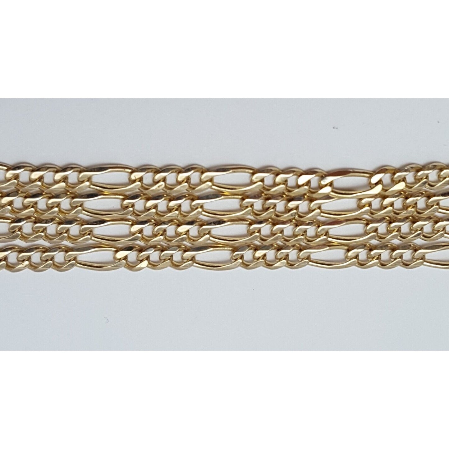 14K Yellow Gold Figaro Link Chain Necklace