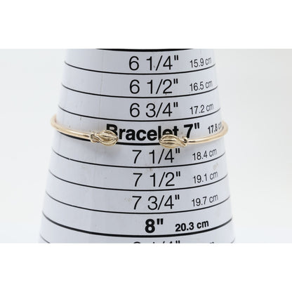 14K Yellow Gold Resizable Bangle Cuff Bracelet