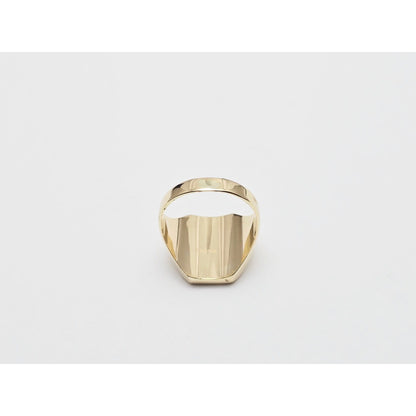 14K Yellow Gold Statement Signet Ring