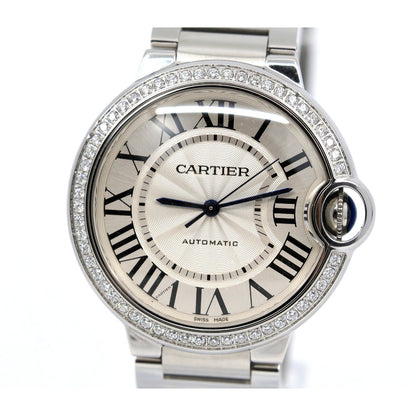 Cartier Ballon Bleu WSBB0048 36mm Automatic Custom Diamond Bezel Watch