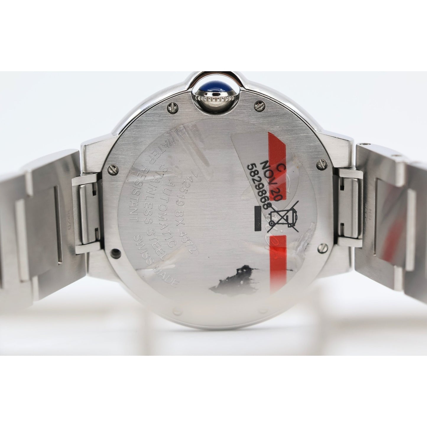 Cartier Ballon Bleu WSBB0048 36mm Automatic Custom Diamond Bezel Watch