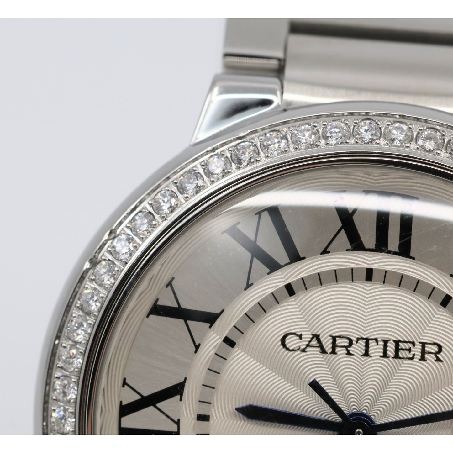 Cartier Ballon Bleu WSBB0048 36mm Automatic Custom Diamond Bezel Watch