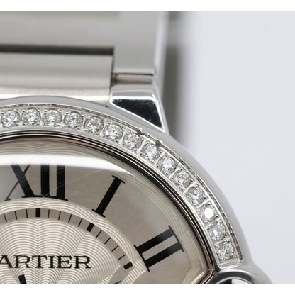 Cartier Ballon Bleu WSBB0048 36mm Automatic Custom Diamond Bezel Watch