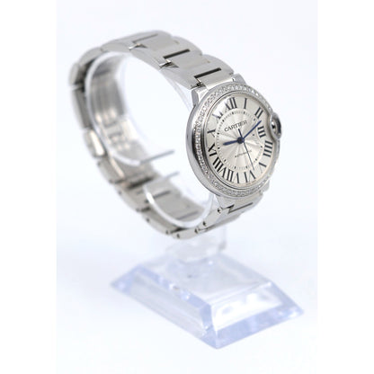 Cartier Ballon Bleu WSBB0048 36mm Automatic Custom Diamond Bezel Watch